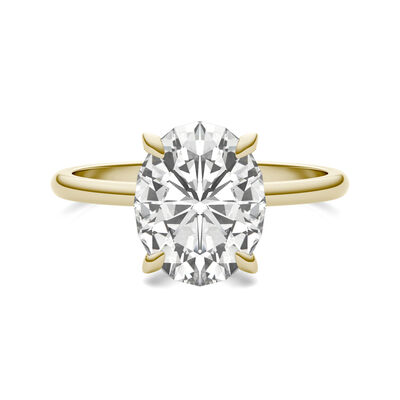 Lab-Created Moissanite Solitaire Engagement Ring in 14K Yellow Gold (3 ct. tw.)