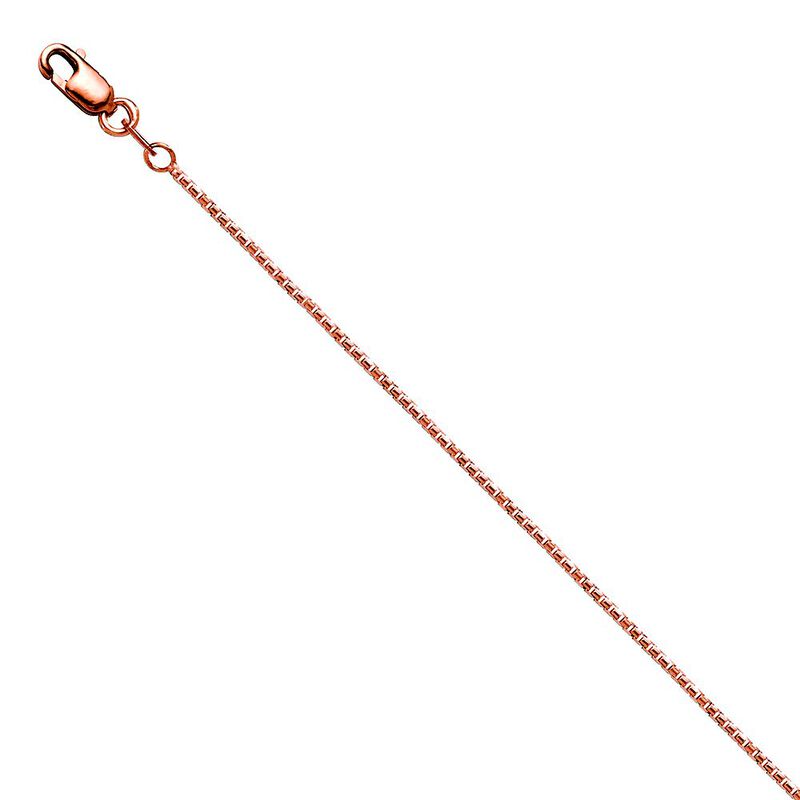 Box Chain in 14K Rose Gold, 18&quot;