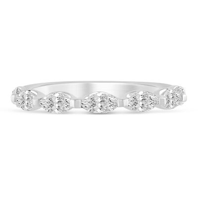 Lab Grown Diamond Marquise-Shaped Shared Prong Anniversary Band in 14K Gold (1 ct. tw.)
