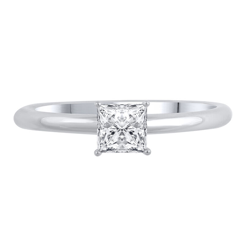 lab grown diamond princess-cut solitaire engagement ring in 14k white gold &#40;3/4 ct.&#41;