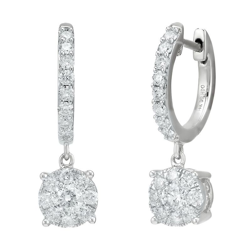 3/4 ct. tw. Diamond Earrings in 14K White Gold
