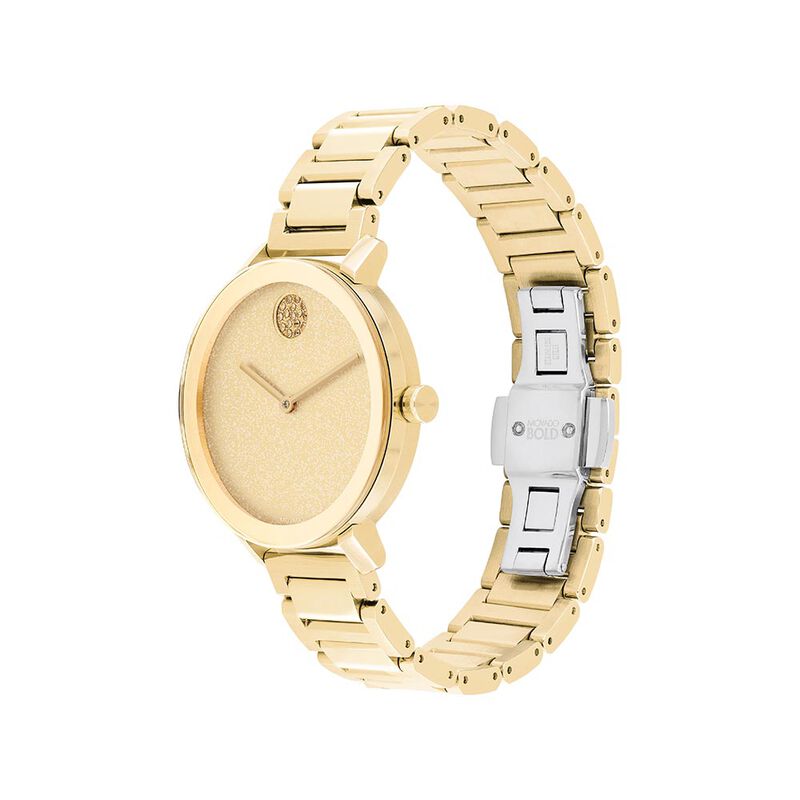 Evolution Women&rsquo;s Watch in Yellow Gold-Tone Ion-Plated Stainless Steel, 34mm