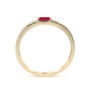 Ruby &amp; Diamond Accent Stacking Ring in 10K Yellow Gold