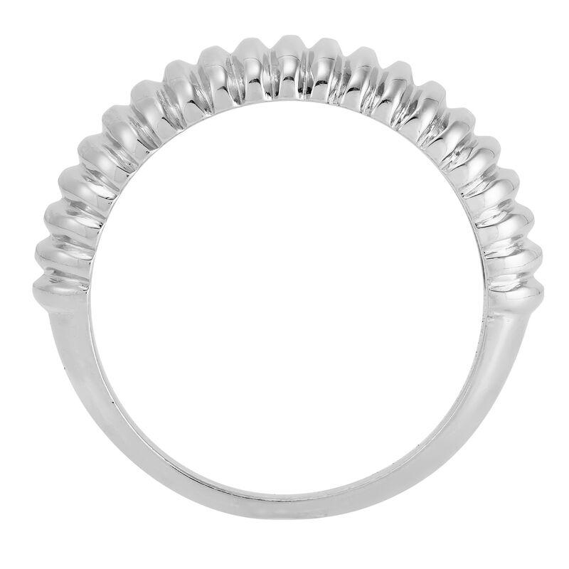 Polished Ribbed Ring in Sterling Silver