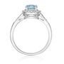 Aquamarine &amp; 1/8 ct. tw. Diamond Ring in Sterling Silver