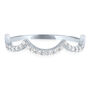 Diamond Scalloped Stack Band in 10K White Gold &#40;1/7 ct. tw.&#41;