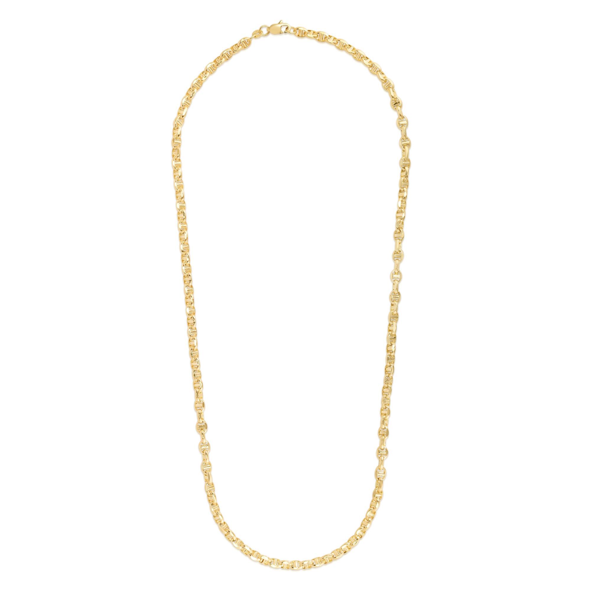 Men&#39;s Mariner Chain in 14K Yellow Gold, 22&quot;, 4.5MM