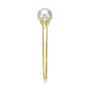 Freshwater Cultured Pearl &amp; Diamond Ring in 10K Yellow Gold
