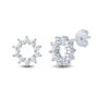 Lab Grown Diamond Circle Stud Earrings in 10K White Gold &#40;1/2 ct. tw.&#41;