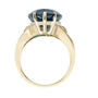 Blue Topaz &amp; Diamond Ring in 10K Yellow Gold