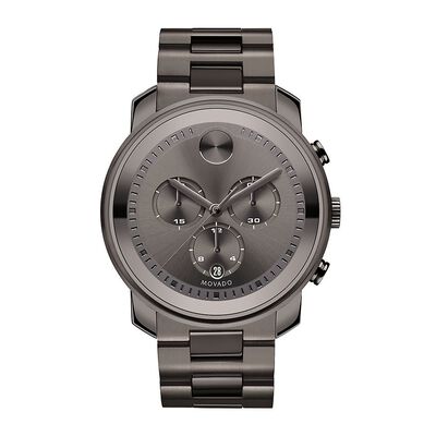 Metals Chronograph Men’s Watch in Gunmetal Ion-Plated Stainless Steel, 44mm