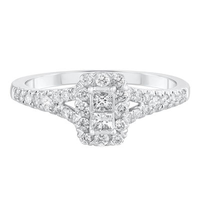 Diamond Engagement Ring in 10K White Gold (1/2 ct. tw.)