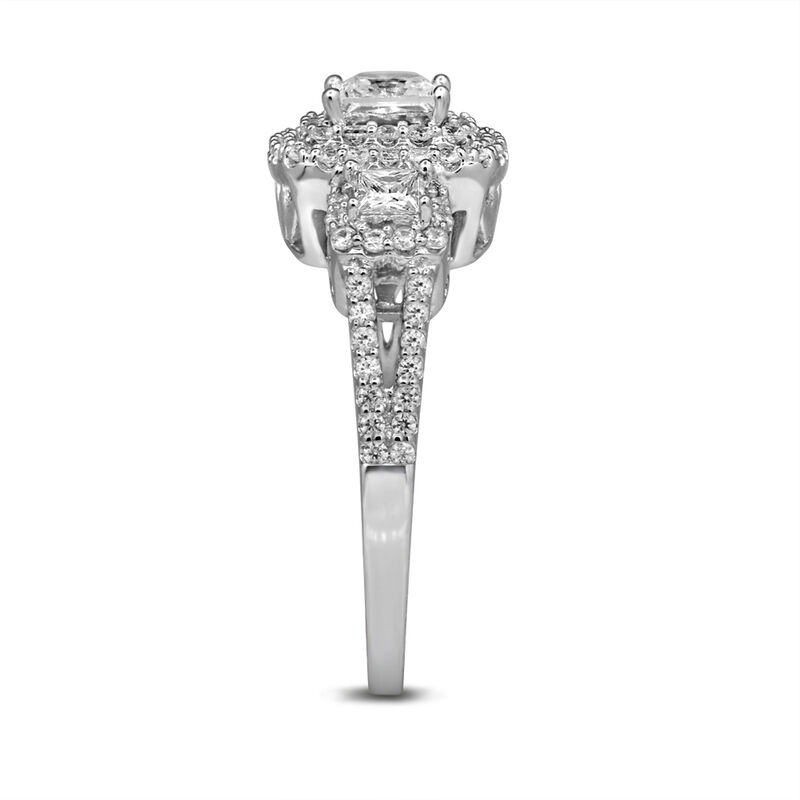 1 1/3 ct. tw. Diamond Three-Stone Engagement Ring in 14K White Gold