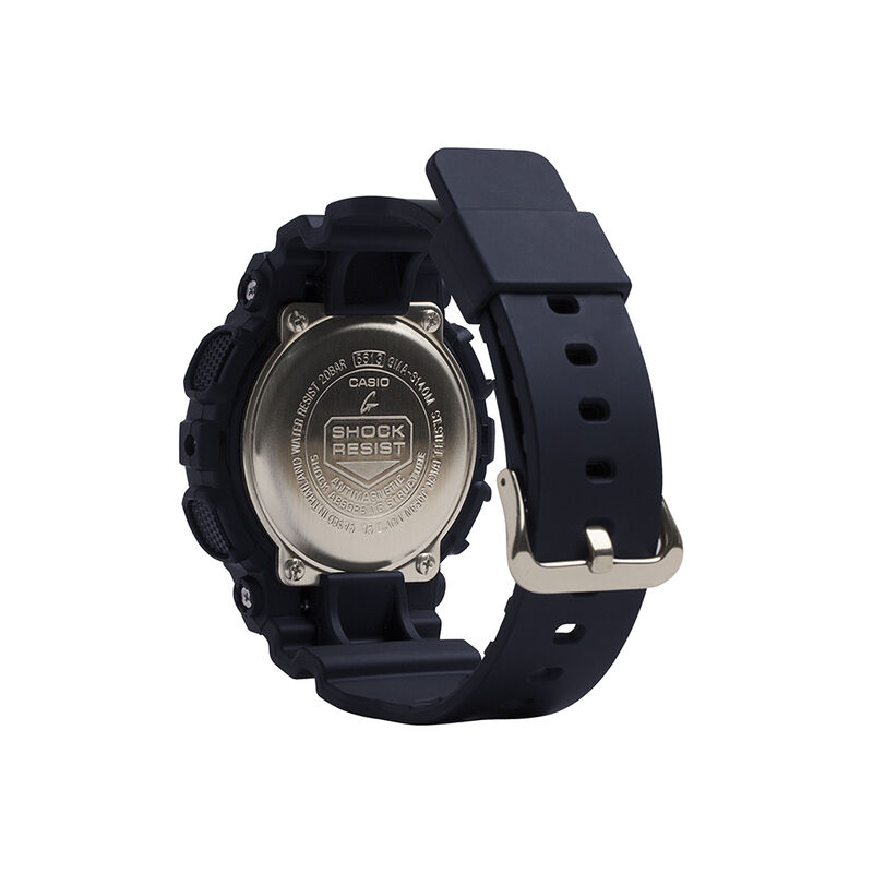 Ladies G-SHOCK Black Resin Watch with Yellow Gold-tone Accent