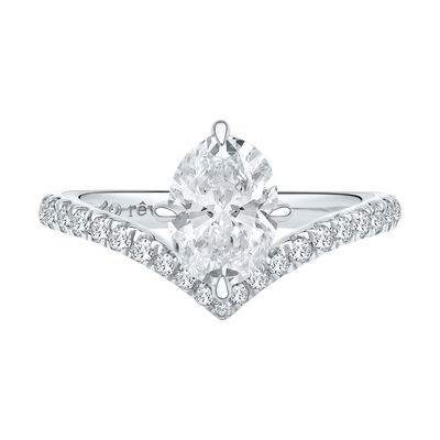 Stella Chevron Lab Grown Diamond Engagement Ring in 14K Gold (1 1/4 ct. tw.)