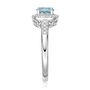Aquamarine &amp; 1/8 ct. tw. Diamond Ring in Sterling Silver