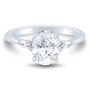 Lab Grown Diamond Oval and Marquise Engagement Ring in 14K White Gold &#40;2 1/4 ct. tw.&#41;