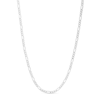 Figaro Link Chain in Sterling Silver, 2.8mm, 18”