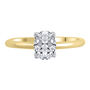Lab Grown Diamond Solitaire Oval Engagement Ring in 14K Yellow Gold &#40;1 1/2 ct.&#41;