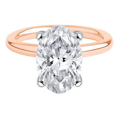 Lab Grown Diamond Oval Solitaire Engagement Ring (4 ct.)