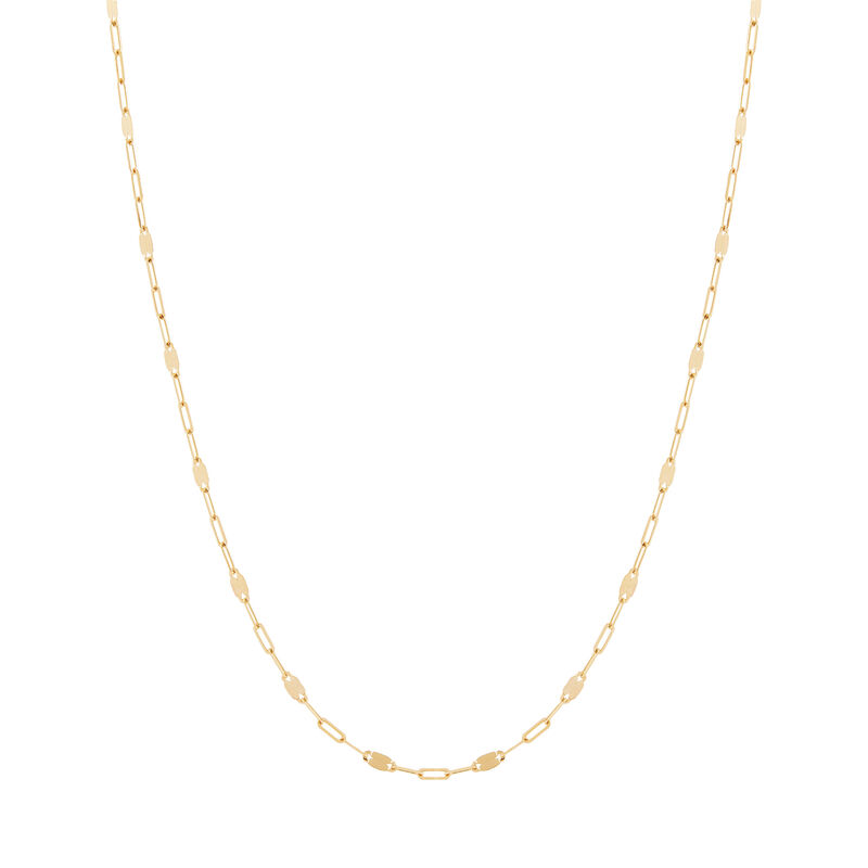 Mirror Chain Necklace in 14K Yellow Gold, 18&rdquo;