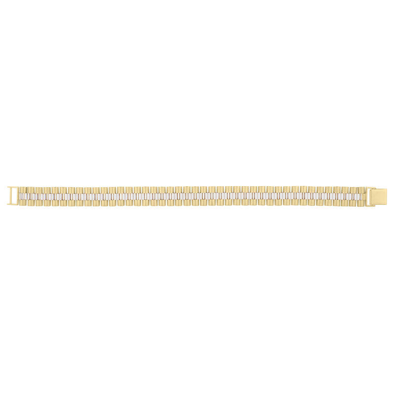 Men&rsquo;s Panther Link Bracelet in 14K Yellow Gold &amp; 14K White Gold, 12.25MM, 8.5&rdquo; 
