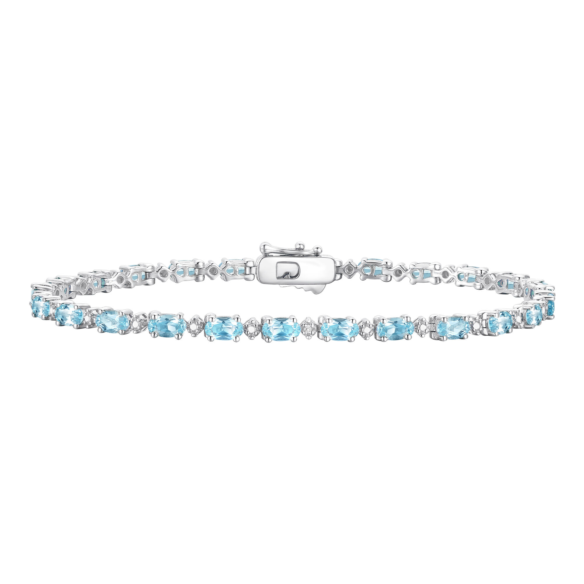 David Yurman Sterling Silver 5mm Cable Classic Blue Topaz & Diamond Bracelet  | eBay
