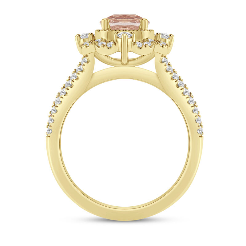 Paulette Morganite &amp; Diamond Engagement Ring in 14K Gold &#40;1/2 ct. tw.&#41; 