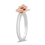 Belle Rose Ring in Sterling Silver and 10K Rose Gold &#40;1/10 ct. tw.&#41;