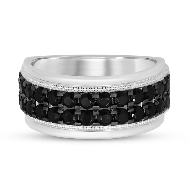 Men&rsquo;s Black Diamond Ring in Sterling Silver &#40;2 ct. tw.&#41;
