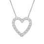 Diamond Open Heart Pendant in Sterling Silver &#40;1/10 ct. tw.&#41;