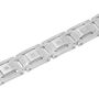 Men&rsquo;s Link Bracelet with Diamond Accents in Stainless Steel