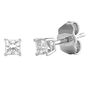 Diamond Princess-Cut Solitaire Stud Earrings in 14K White Gold &#40;1/3 ct. tw.&#41;