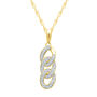 Diamond Curb Chain Pendant in 10K Yellow Gold &#40;1/8 ct. tw.&#41;