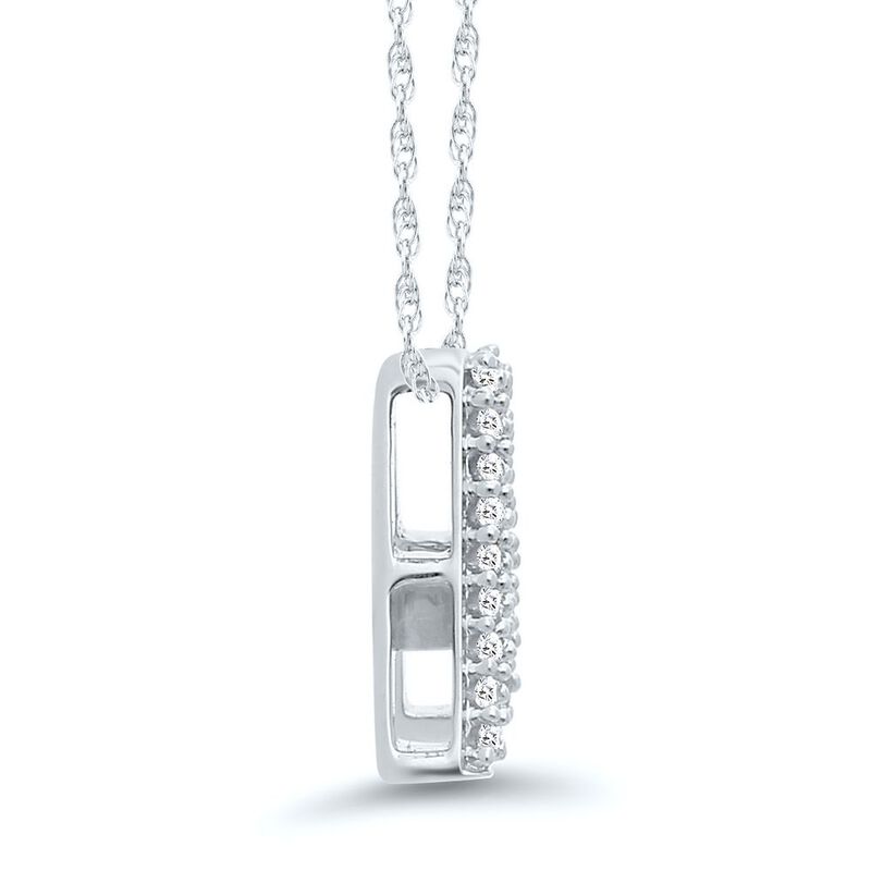 1/7 ct. tw. Diamond A Initial Pendant in 10K White Gold