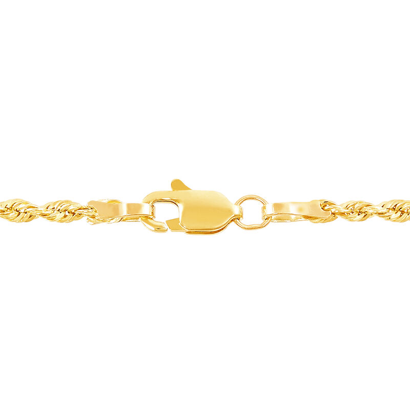 Glitter Hollow Rope Chain in 14K Yellow Gold, 20&quot; 