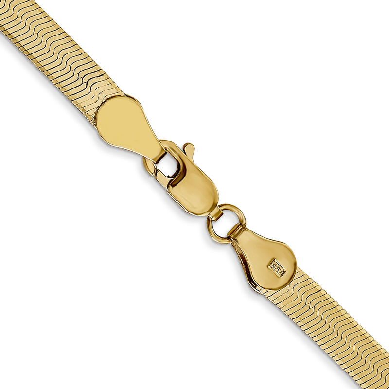 Herringbone Chain in 14K Yellow Gold, 4MM, 24&rdquo;