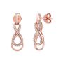 1/10 ct. tw. Diamond Infinity Earrings in 10K Rose Gold