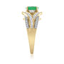Oval Emerald &amp; Diamond Ring in 14K Yellow Gold &#40;1/2 ct. tw.&#41;