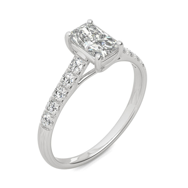Radiant-Cut Moissanite Ring in 14K White Gold &#40;1 3/8 ct. tw.&#41;