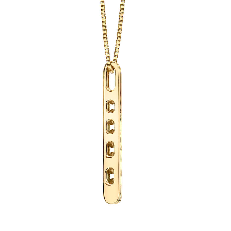 Diamond Journey Pendant with Ladder Design in 14K Yellow Gold &#40;1/2 ct. tw.&#41;