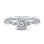 Lab Grown Diamond Cushion Cut Promise Ring in 14K White Gold &#40;1/3 ct. tw.&#41;