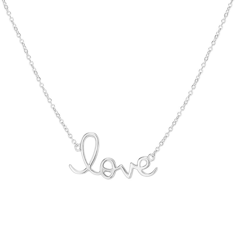 &quot;Love&quot; Necklace in Sterling Silver