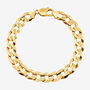 Curb Link Chain Bracelet in 10K Yellow Gold, 11MM, 9&rdquo;