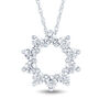 Lab Grown Diamond Circle Pendant in 10K White Gold &#40;1/2 ct. tw.&#41;