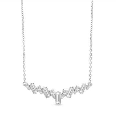 Lab Grown Diamond Necklace in 14K White Gold (1/2 ct. tw.)