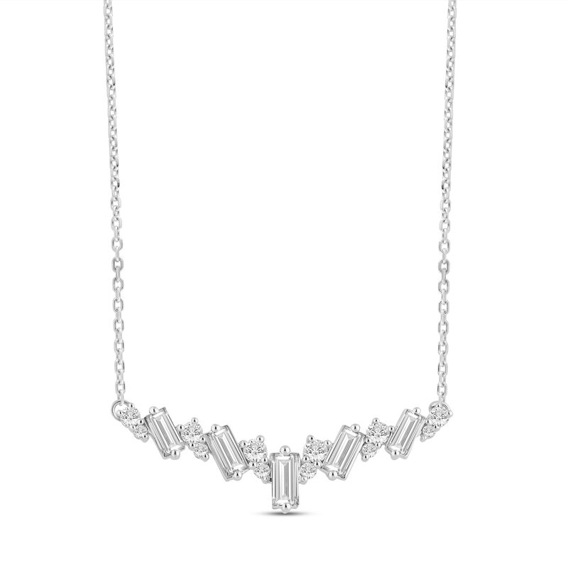 Lab Grown Diamond Necklace in 14K White Gold &#40;1/2 ct. tw.&#41;