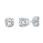 Round Diamond Stud Earrings with Four-Prong Basket in 14K White Gold &#40;1 ct. tw.&#41;