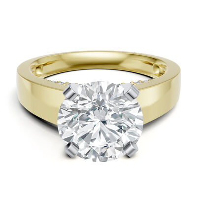 Lab Grown Diamond Semi-Mount Engagement Ring in 14K Yellow Gold (1/10 ct. tw.)