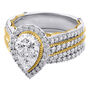 Isabella Lab Grown Diamond Pear-Shaped Halo Bridal Set in 14K White &amp; Yellow Gold &#40;2 5/8 ct. tw.&#41;